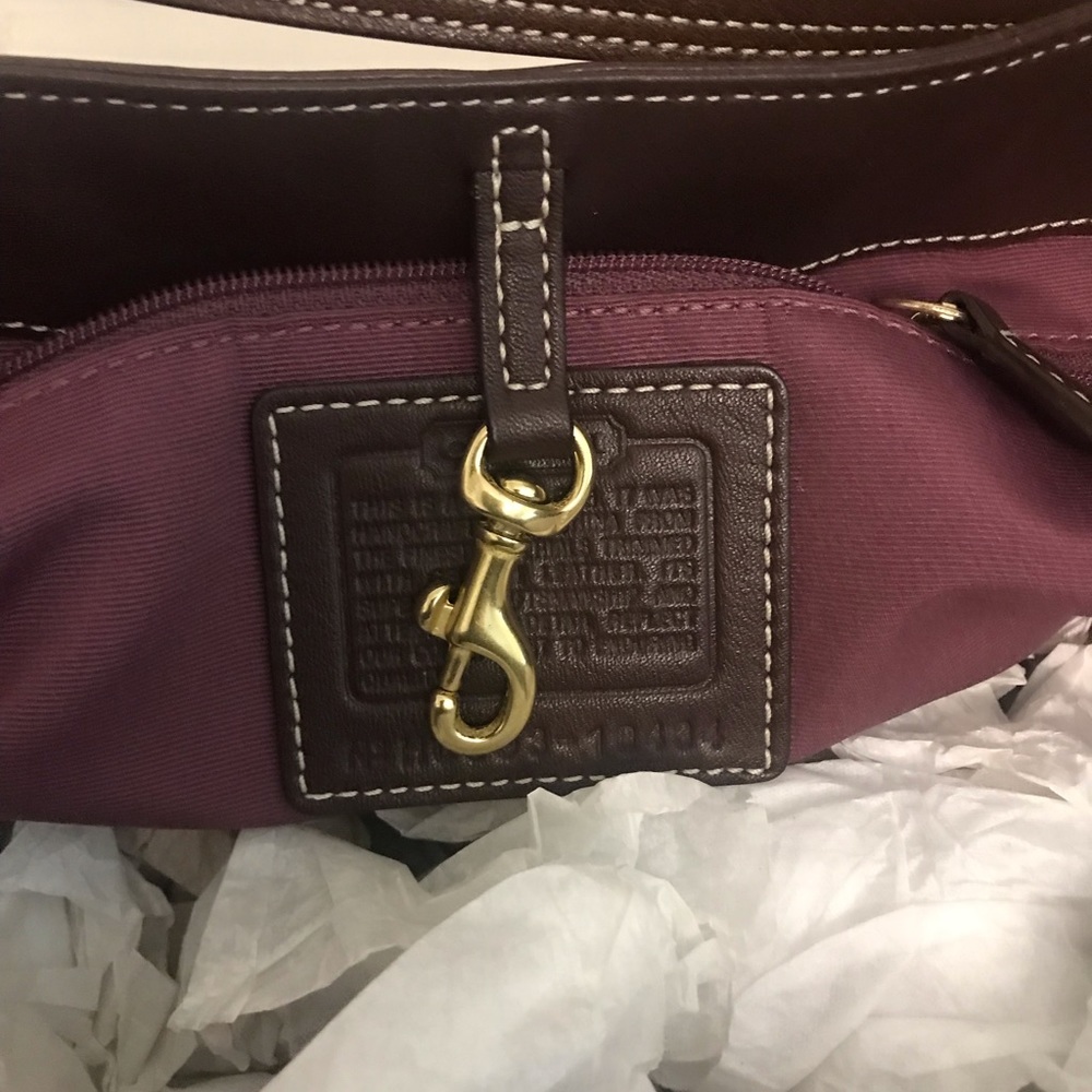 Coach Brown Leather and Suede Patchwork Design H0693-10434 plus Wristlet Tote - Picture 12 of 12